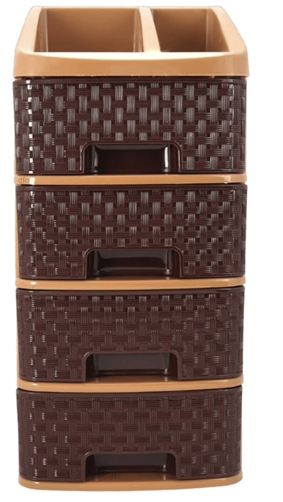 NAKODA Pride 4tier Plastic Modular Drawer System for Kitchen, Offices, Home, Hospitals, Schools, Doctors, Beauty Parlour, Saloons (Dimension Front w 17*Side l 20* H 30.5 cm) - Image 3